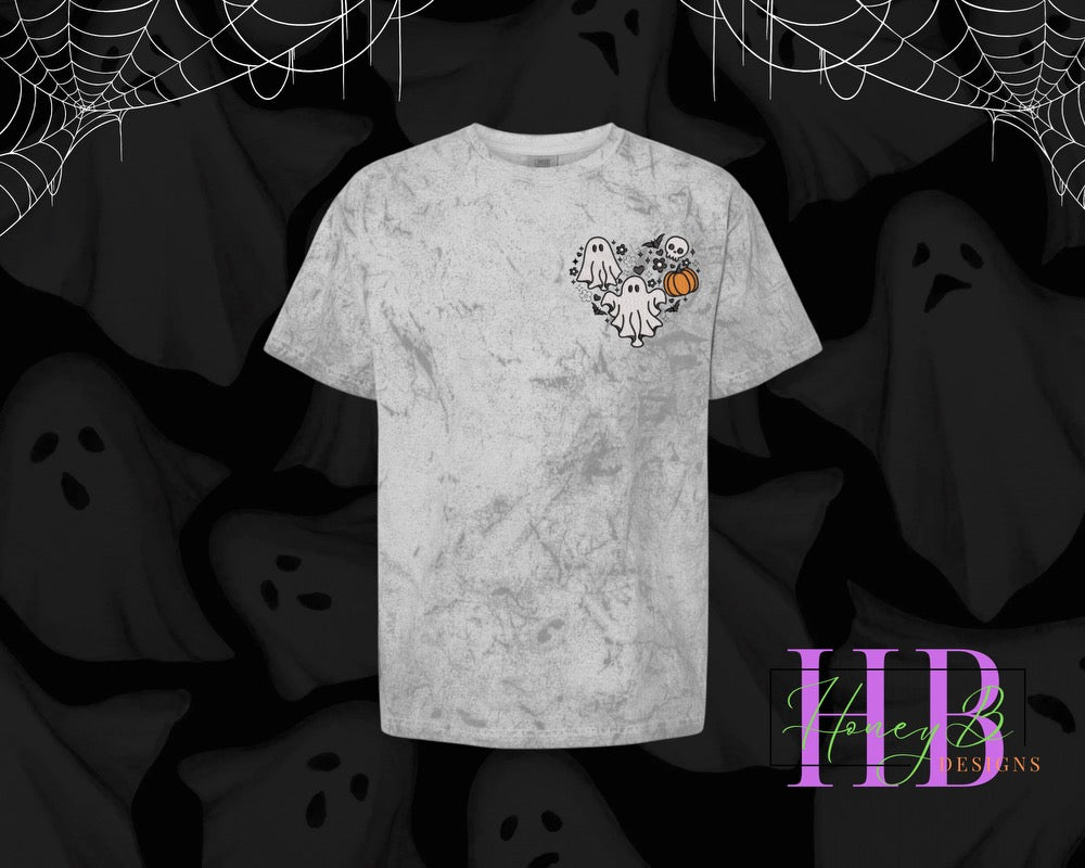 Halloween Heart Embroidered T-Shirt