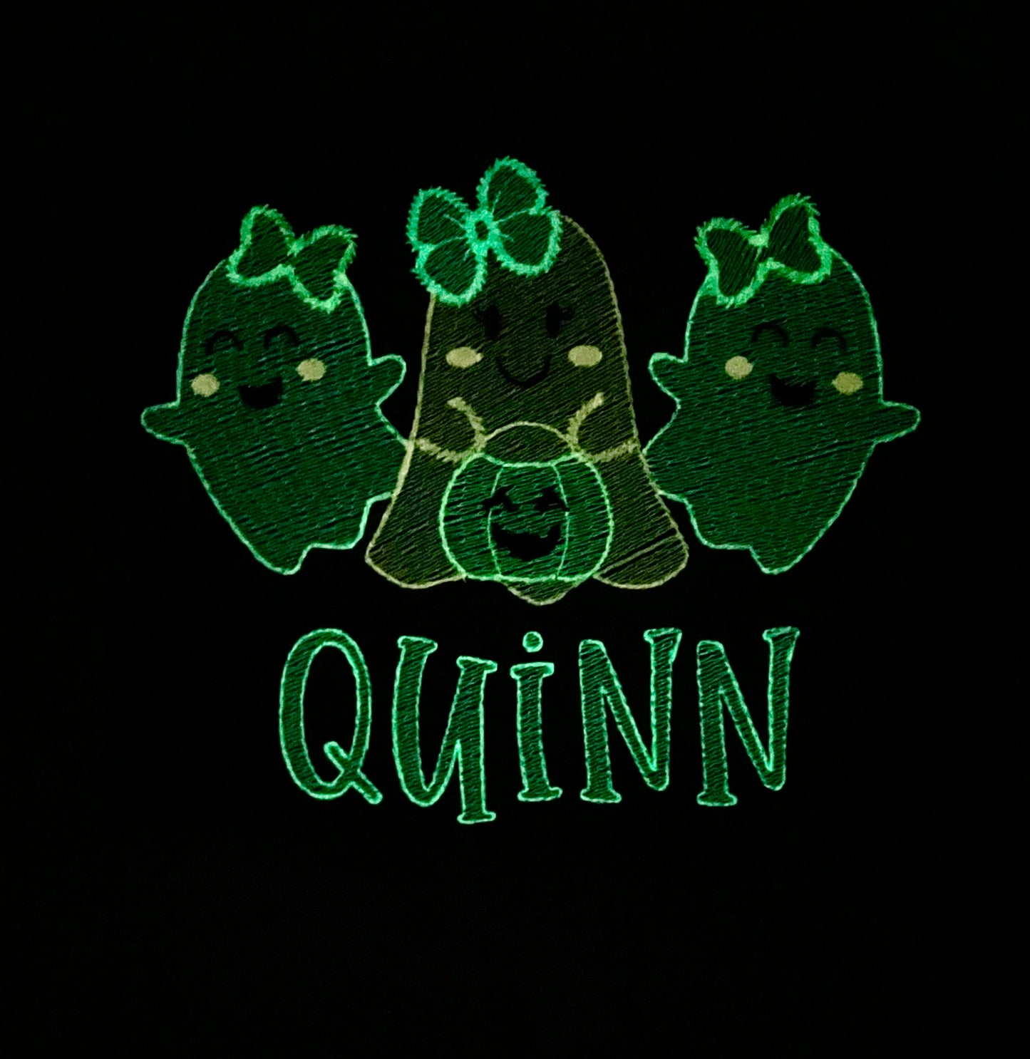 Boys Ghost W/ Glow in the Dark Thread Embroidered T-Shirt