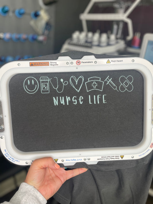 Nurse Life Embroidered T-Shirt