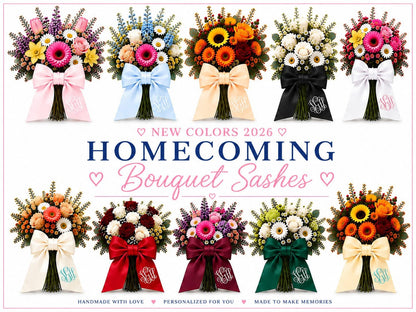 Homecoming/Prom Dance Embroidered Bouquet Sash