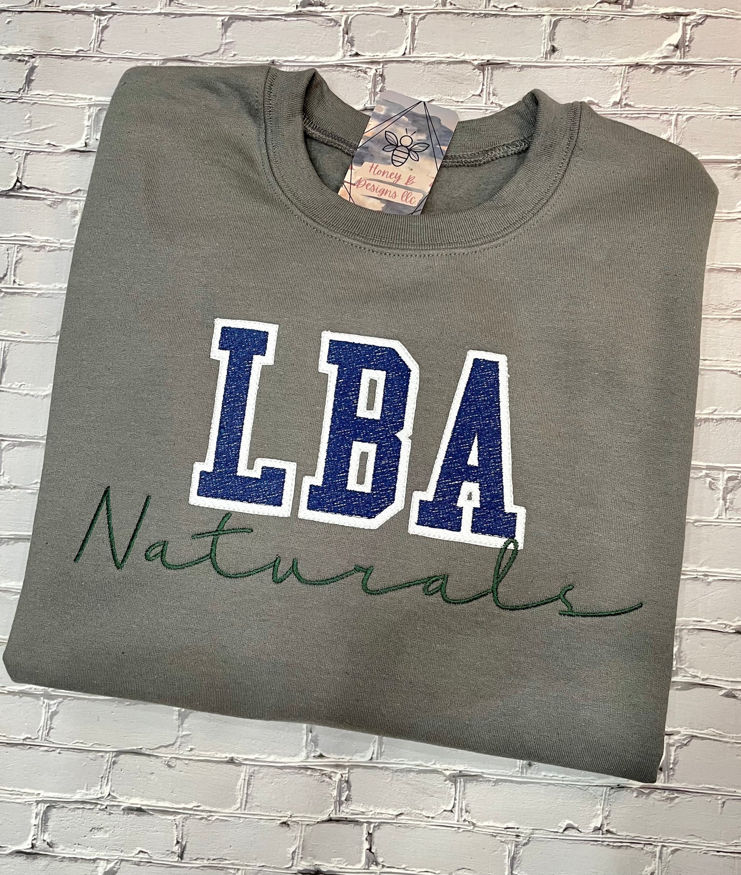 Custom Team Faux Chenille Crewneck Sweatshirt