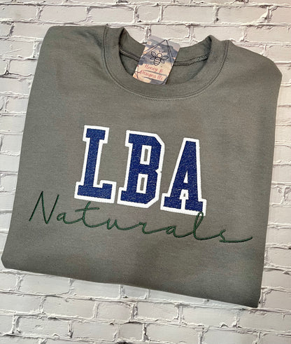 Custom Team Faux Chenille Crewneck Sweatshirt
