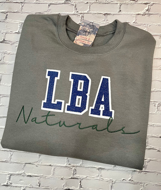 Custom Team Faux Chenille Crewneck Sweatshirt