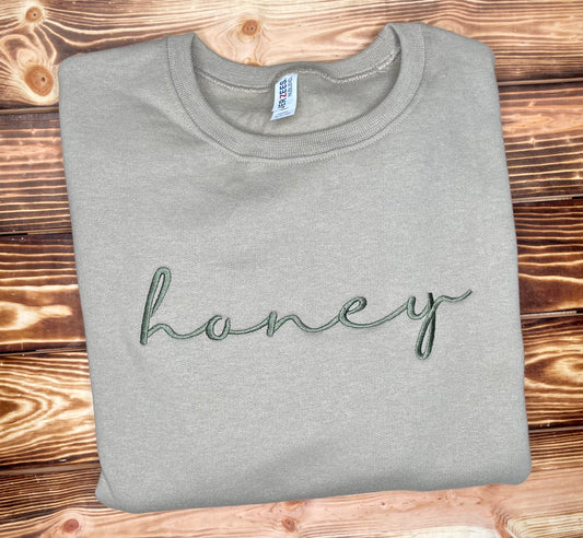 Custom MAMA Monochromatic Embroidered Sweatshirt