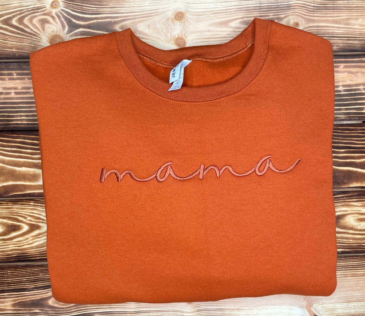 Custom MAMA Monochromatic Embroidered Sweatshirt