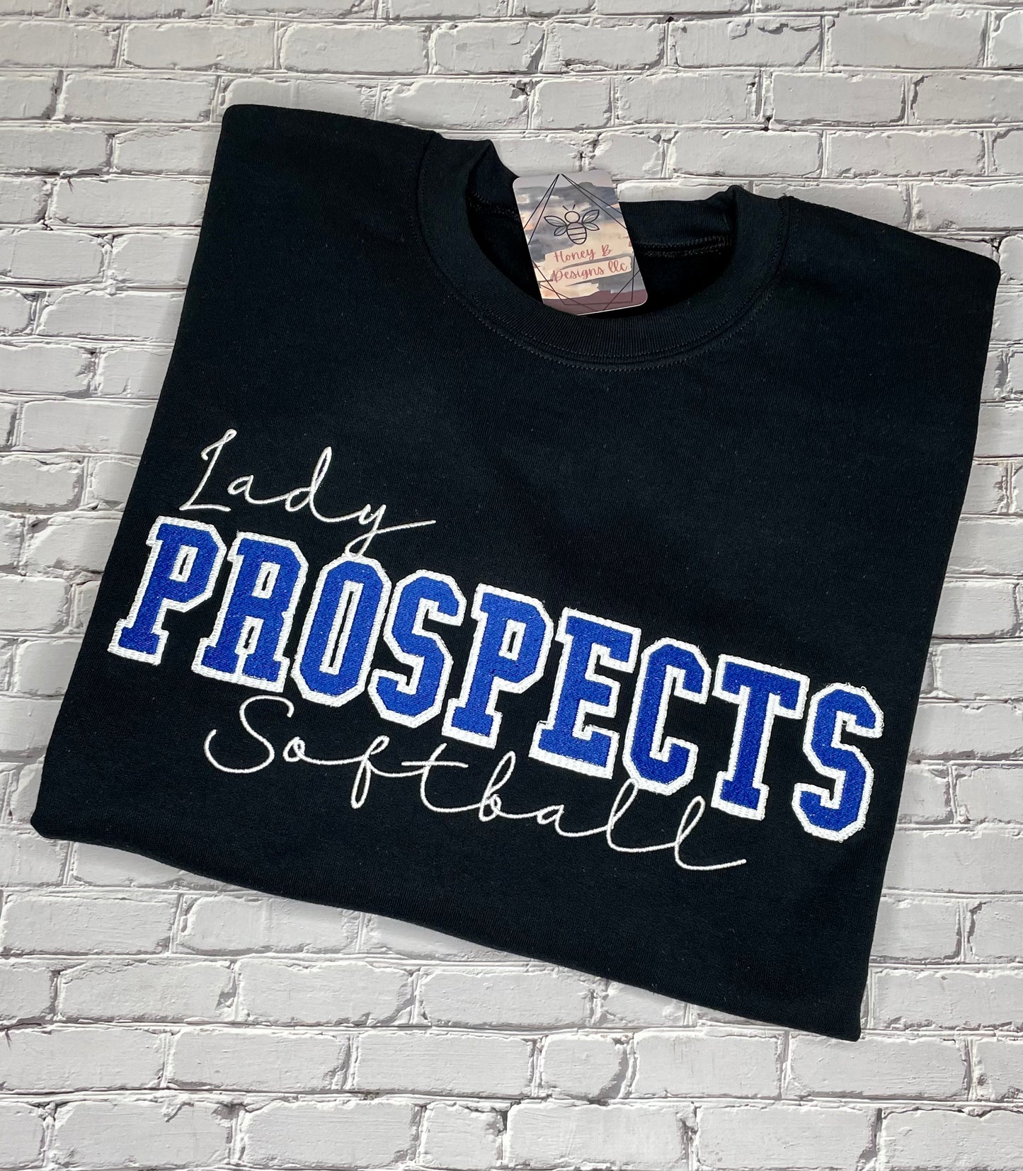 Custom Team Faux Chenille Crewneck Sweatshirt