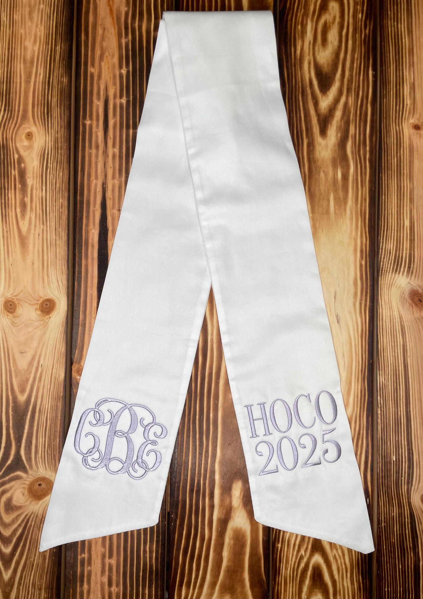 Homecoming/Prom Dance Embroidered Bouquet Sash