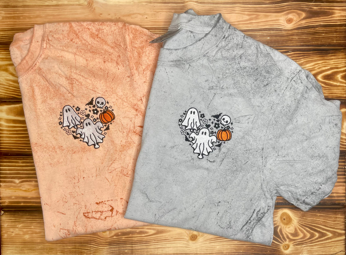 Halloween Heart Embroidered T-Shirt