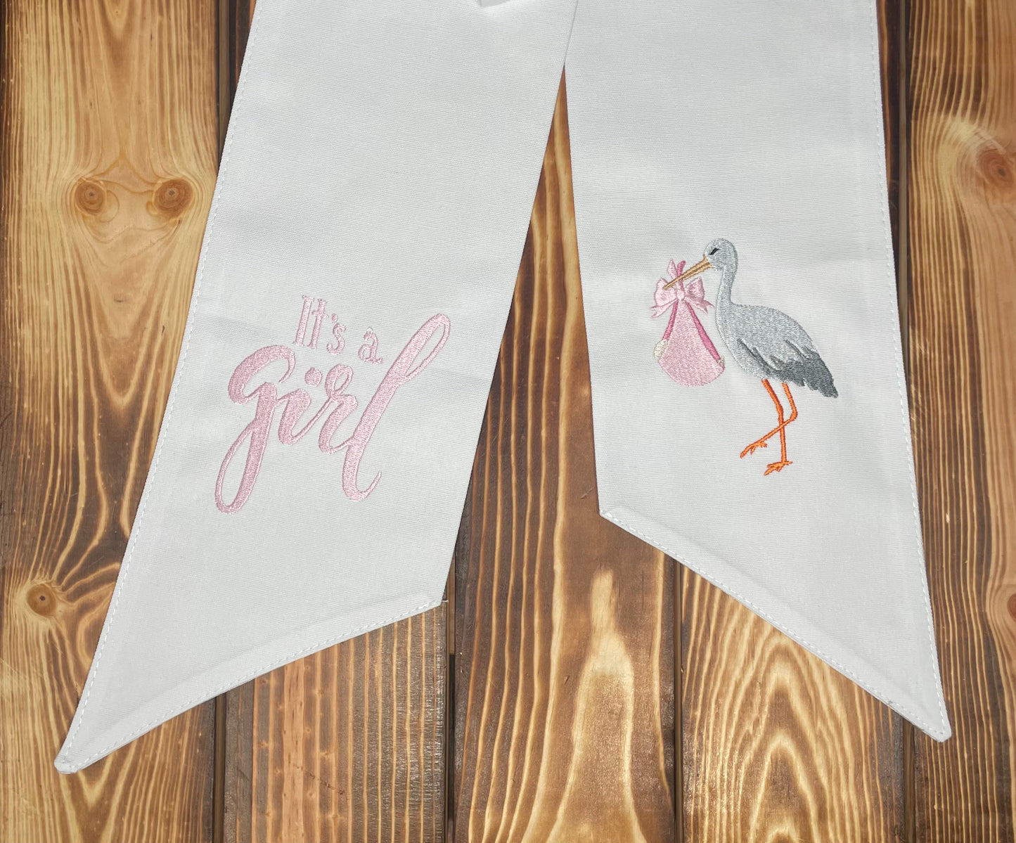 It’s a Girl Door or Baby Embroidered Sash