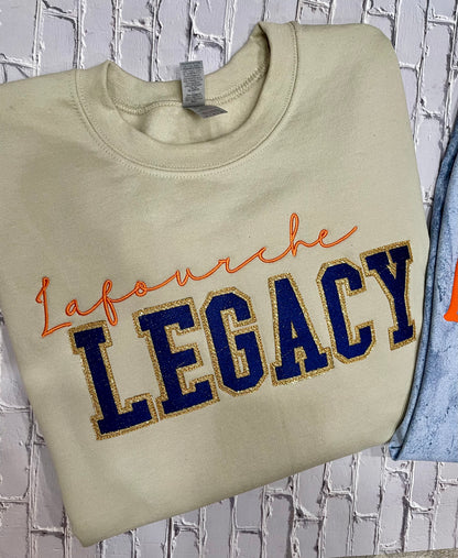 Custom Team Faux Chenille Crewneck Sweatshirt