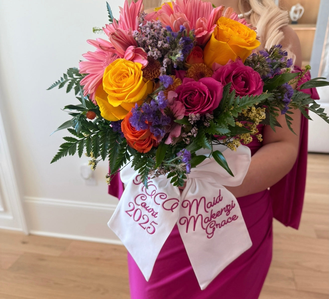 Homecoming/Prom Dance Embroidered Bouquet Sash