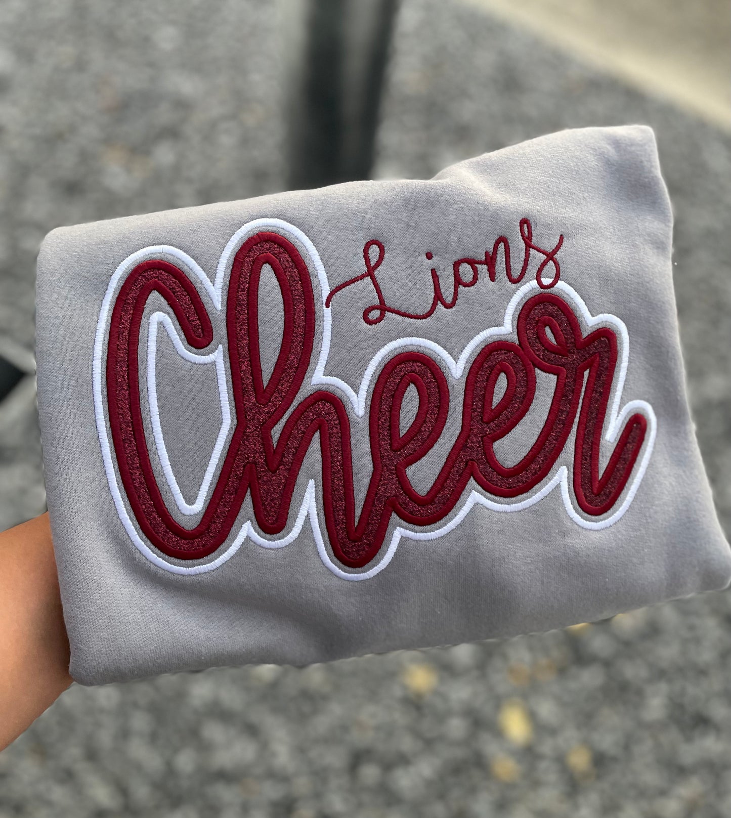 Custom Mascot Cheer Crewneck Sweatshirt