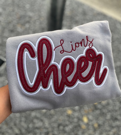 Custom Mascot Cheer Crewneck Sweatshirt