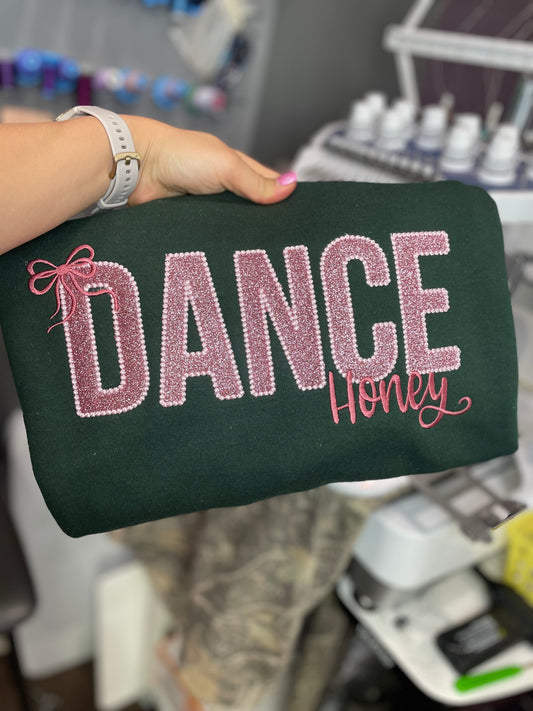Custom Dance Embroidered Crewneck Sweatshirt