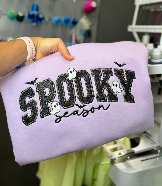 Spooky Season Embroidered Crewneck Sweatshirt
