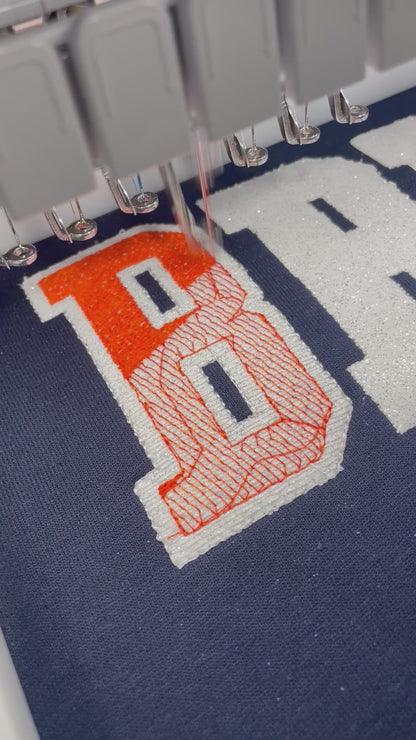 Custom School Faux Chenille Crewneck Sweatshirt